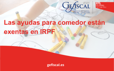 Las ayudas para comedor están exentas en IRPF