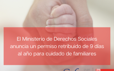 El Ministerio de Derechos Sociales anuncia un permiso para cuidado de familiares de 9 días al año